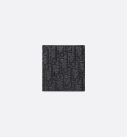 Vertical Bifold Wallet Black Oblique Jacquard