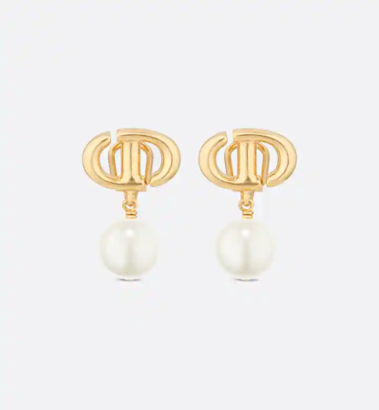 CD Navy Clip-On Earrings