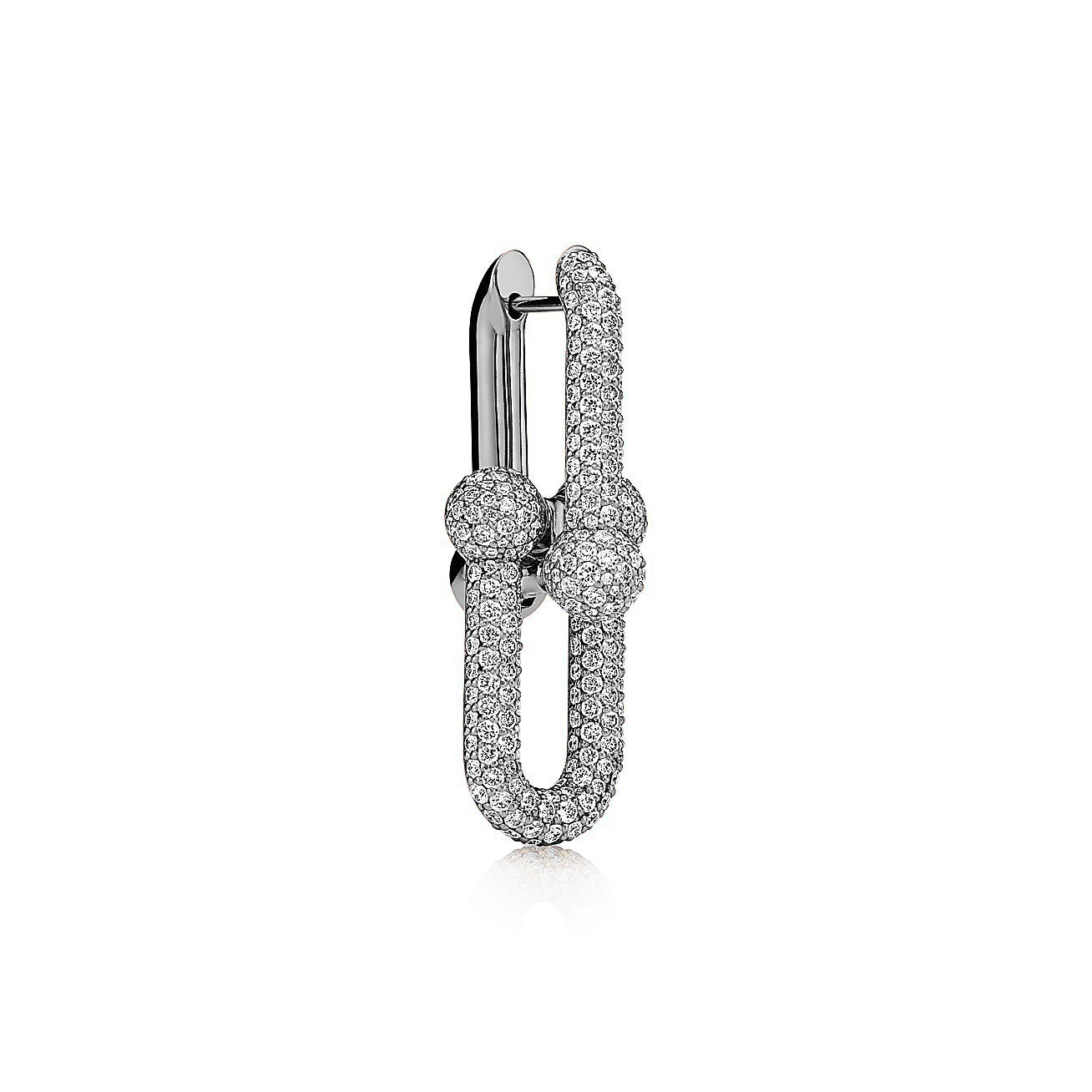 HardWear link earrings silver diamond