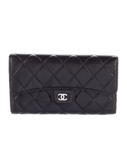 Interlocking Logo Leather Trifold Wallet