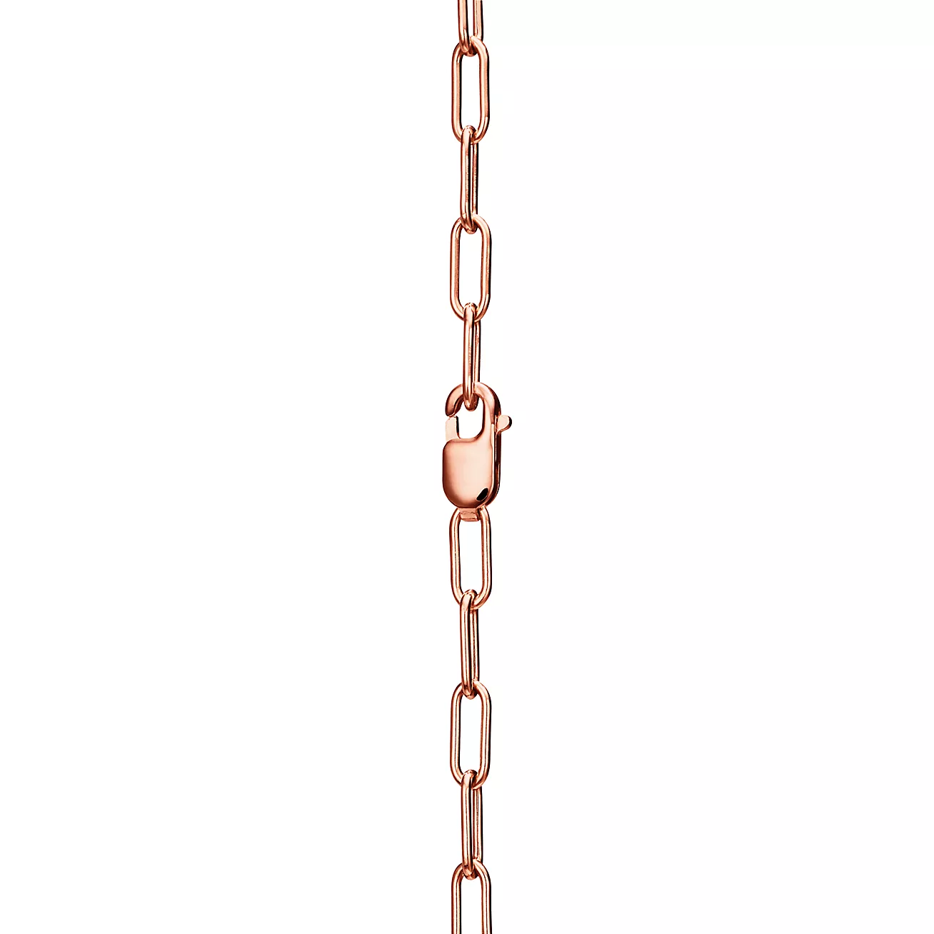 Lock Pendant in Rose Gold with Pave Diamonds, Medium