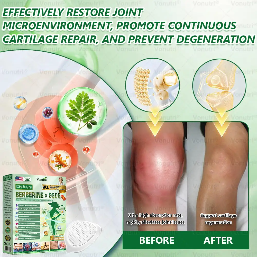 Vonutri® Moringa · Berberine × EGCG 10-in-1 Advanced Nano Microneedle Patch