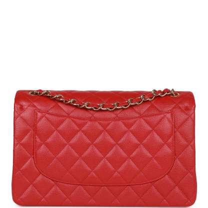 Jumbo Classic Double Flap Bag Red Caviar Light Gold Hardware Payment 1