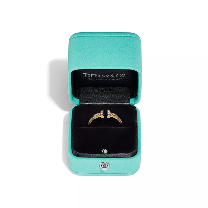 T Diamond Wire Ring in 18k Gold