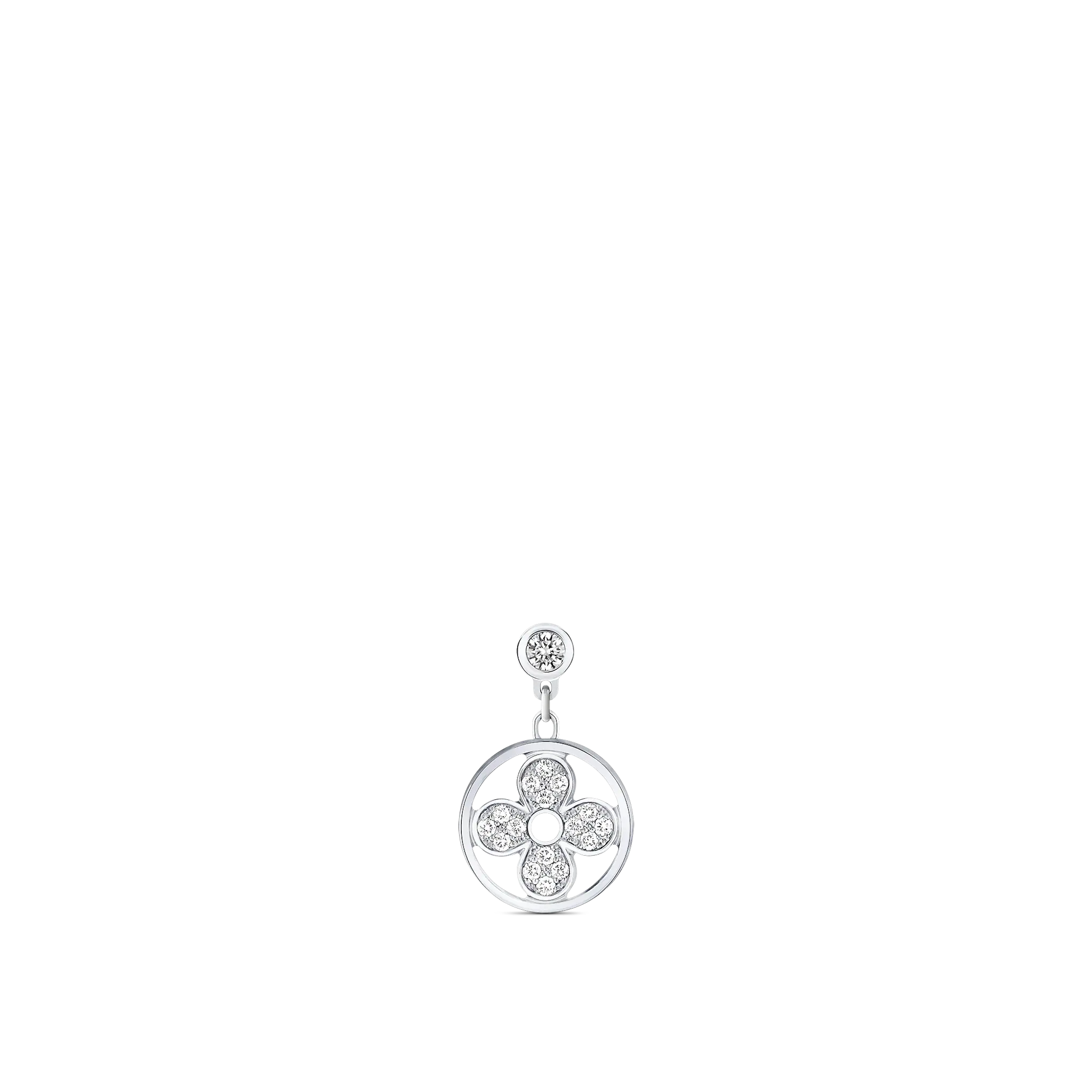 Idylle Blossom Ear Stud, White Gold And Diamonds - Per Unit