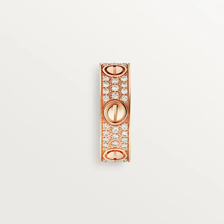 LOVE RING, DIAMOND-PAVED