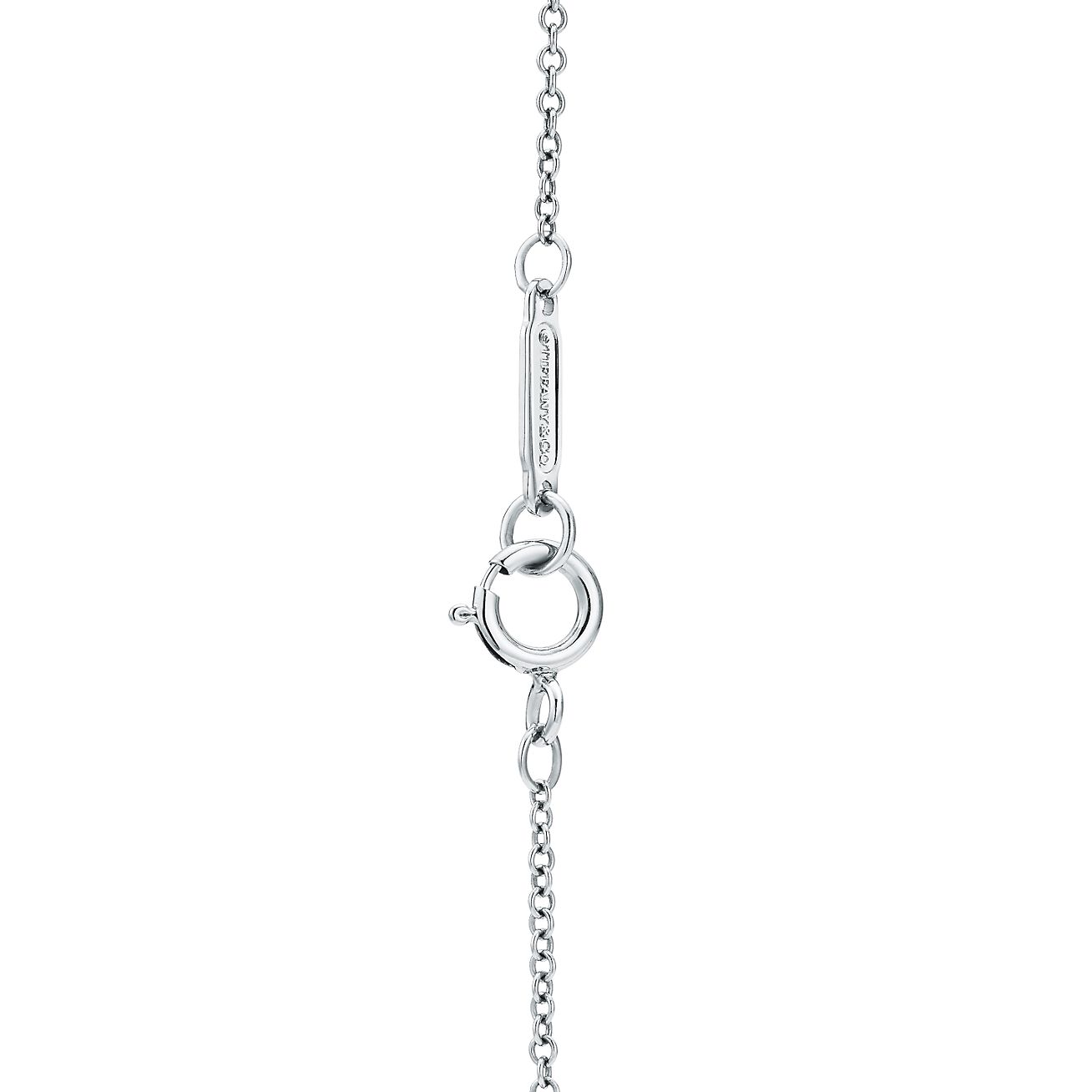 Return to 庐 Pink Double Heart Tag Pendant in Silver, Mini