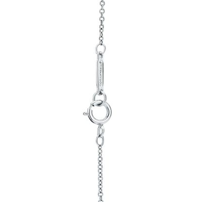 Return to 庐 Pink Double Heart Tag Pendant in Silver, Mini