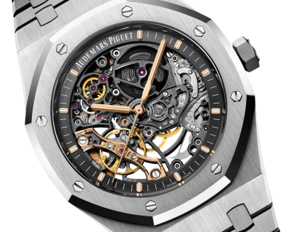ROYAL OAK DOUBLE BALANCE WHEEL OPENWORKED Ref. 15407ST.OO.1220ST.01