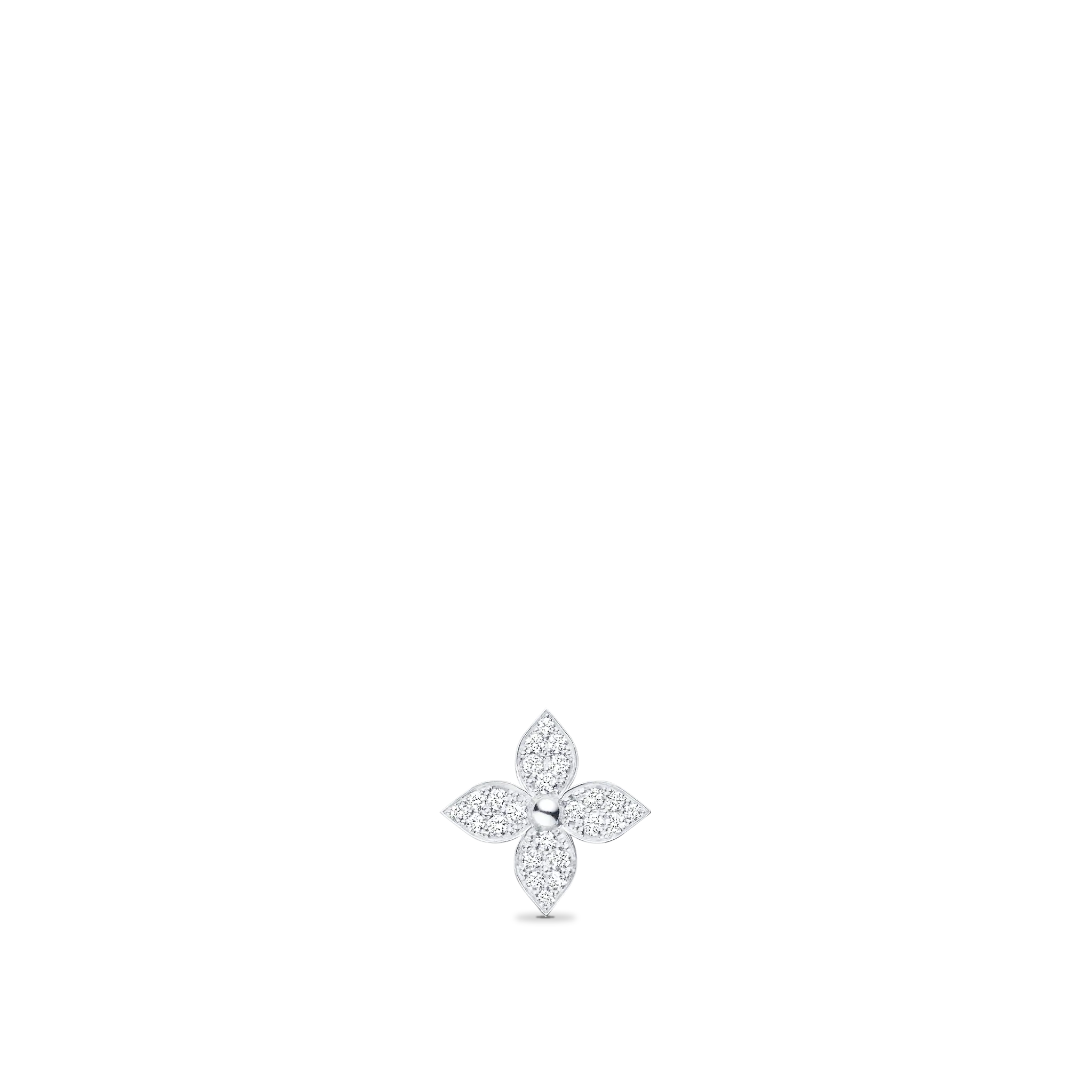 Star Blossom Stud, White Gold And Diamonds - Per Unit