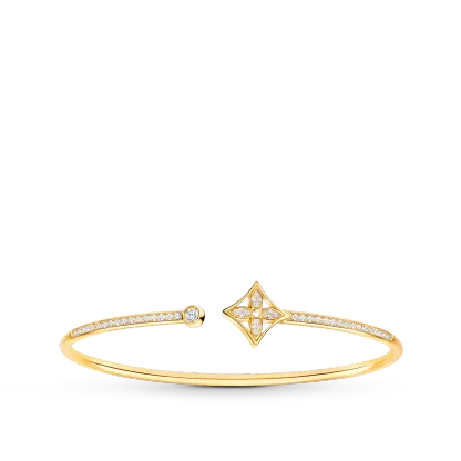 Idylle Blossom Twist Bracelet, Yellow Gold And Diamonds
