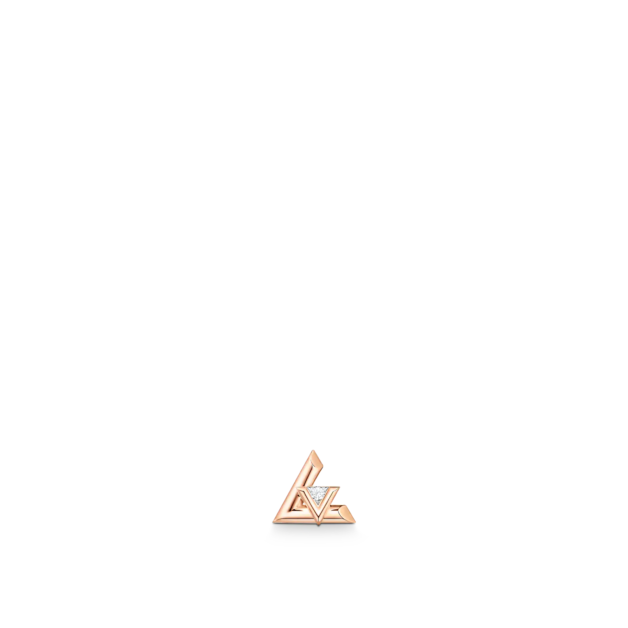 Volt One Stud, Pink Gold And Diamond - Per Unit
