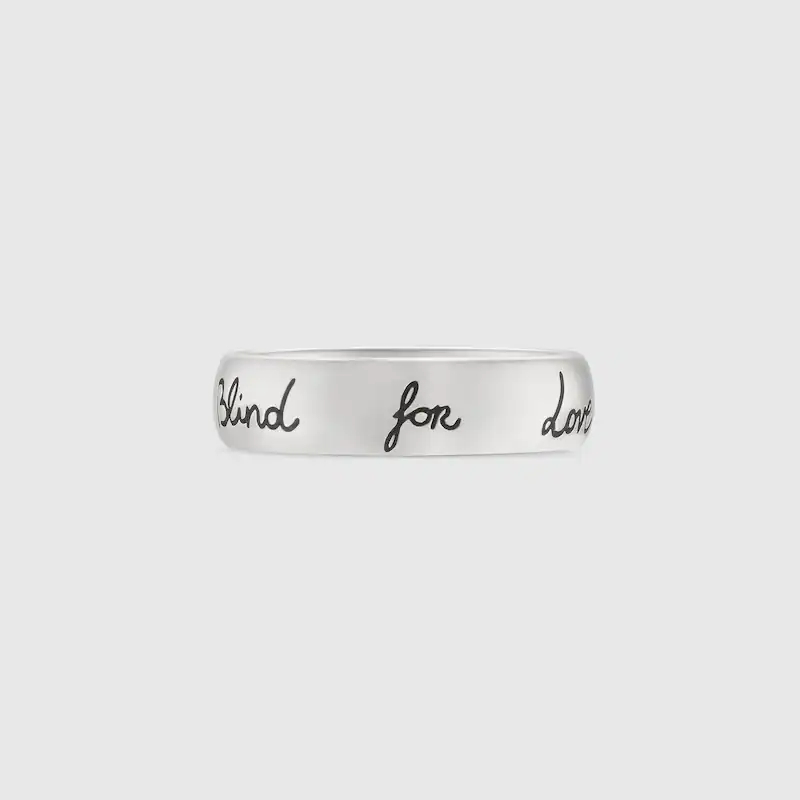 BLIND FOR LOVE' RING IN SILVER