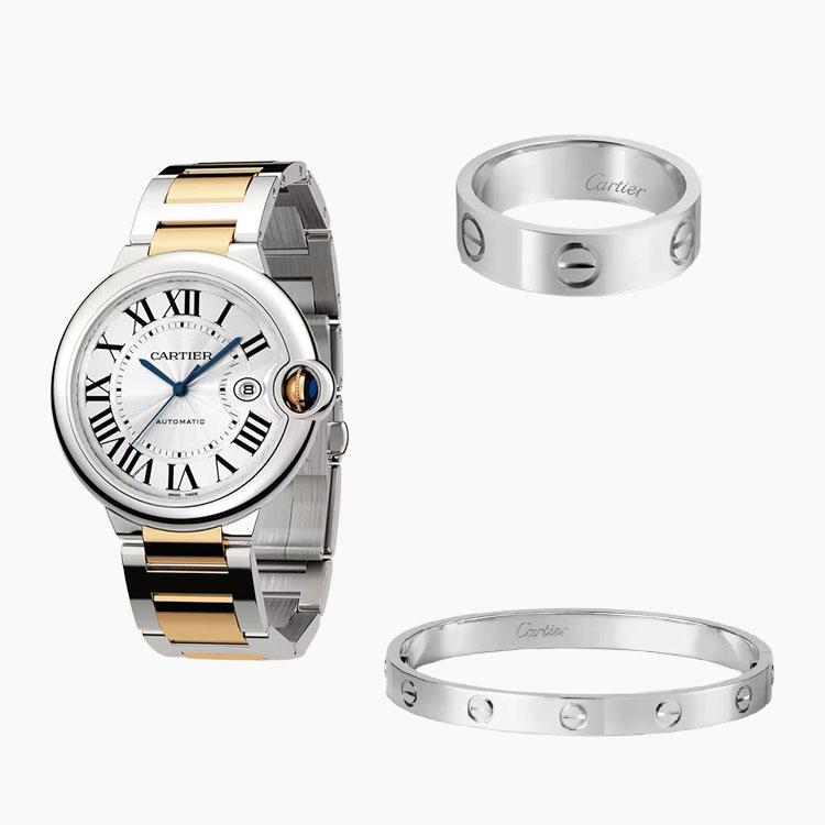 3-Piece Silver Watch & Jewelry Set