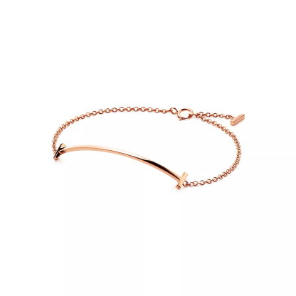 T Smile Bracelet in Rose Gold