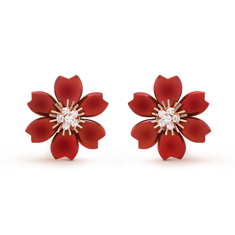 Rose de Noël earrings, small model