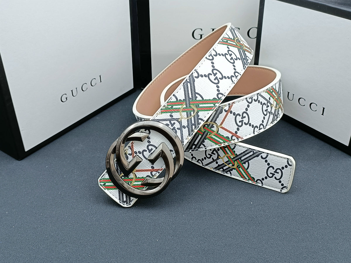 3 Colors luxury striped calico belt