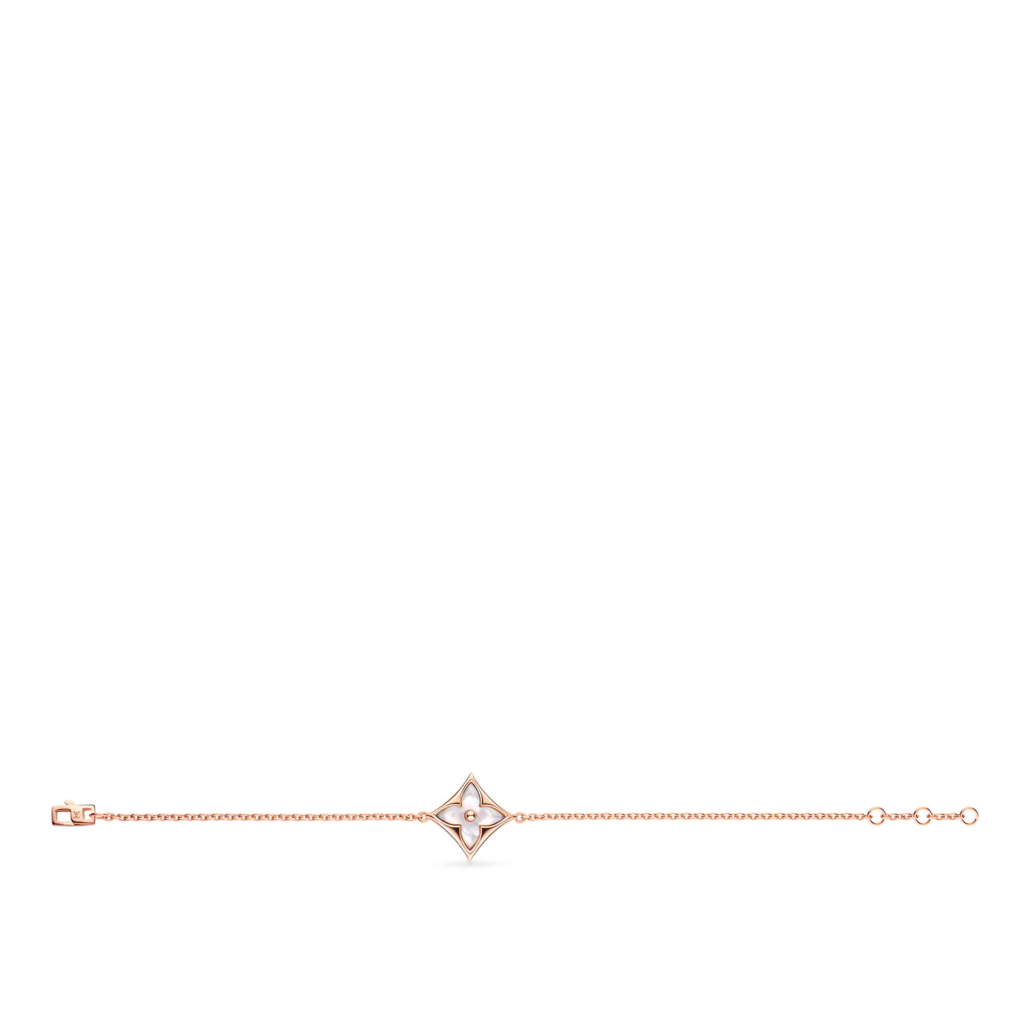 Color Blossom star bracelet, pink gold and white mother-of-pearl