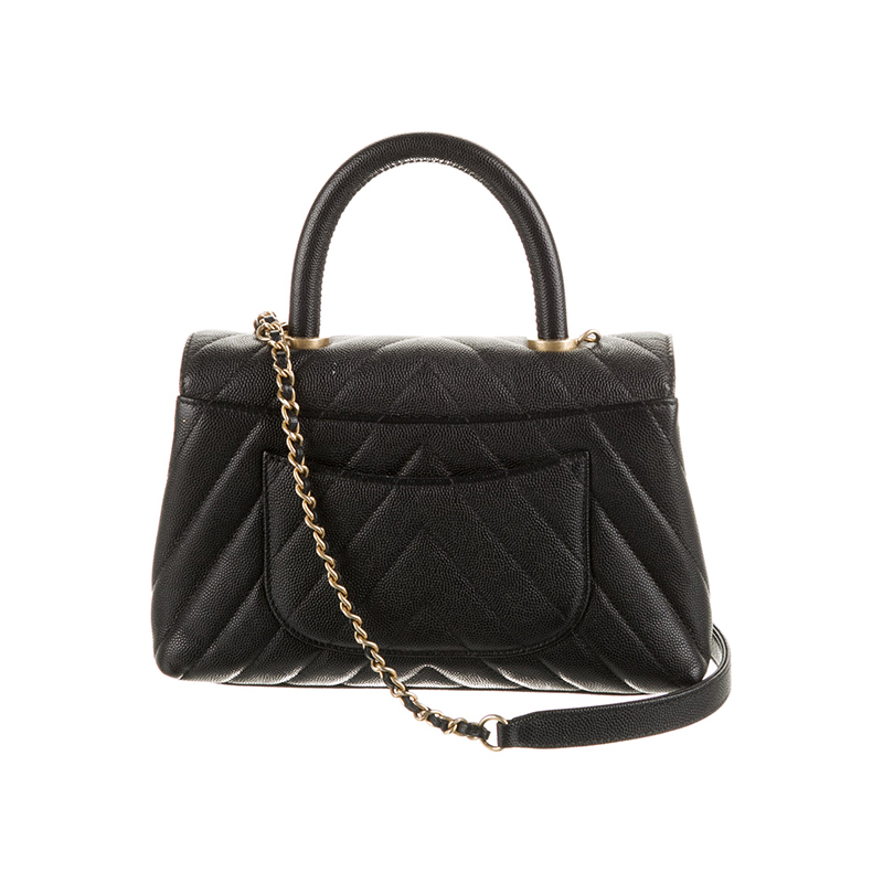 Mini Chevron Coco Handle Bag