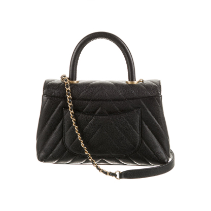 Mini Chevron Coco Handle Bag