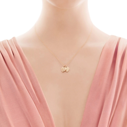 Return to Mini Double Heart Tag Pendant