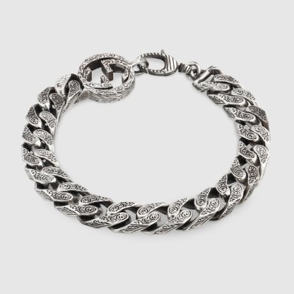 INTERLOCKING CHAIN BRACELET IN SILVER