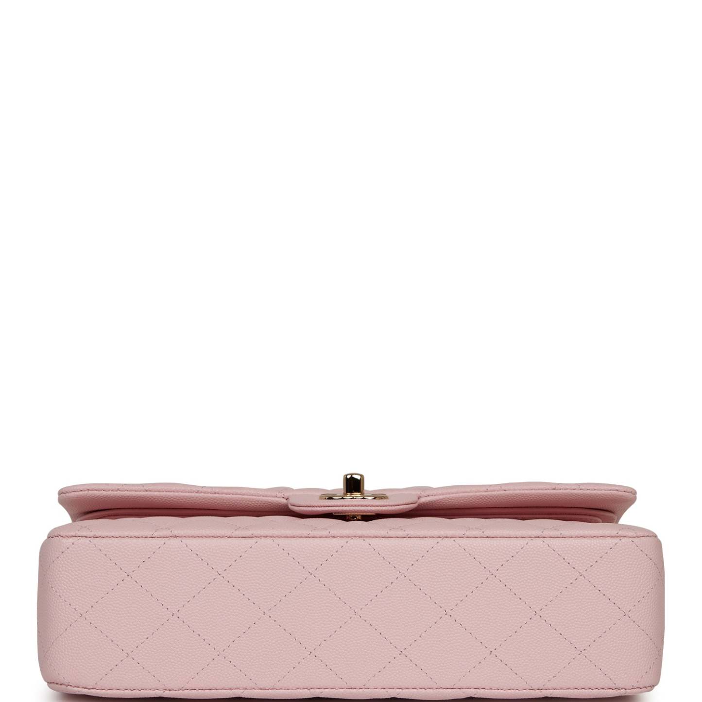 Medium Classic Double Flap Bag Light Pink Caviar Light Gold Hardware