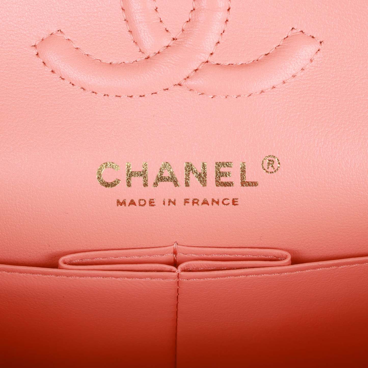 Small Classic Double Flap Pink Lambskin Light Gold Hardware