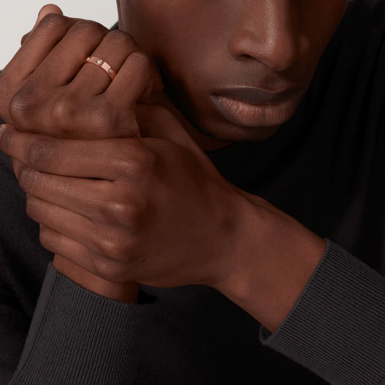 LOVE WEDDING BAND, 8 DIAMONDS