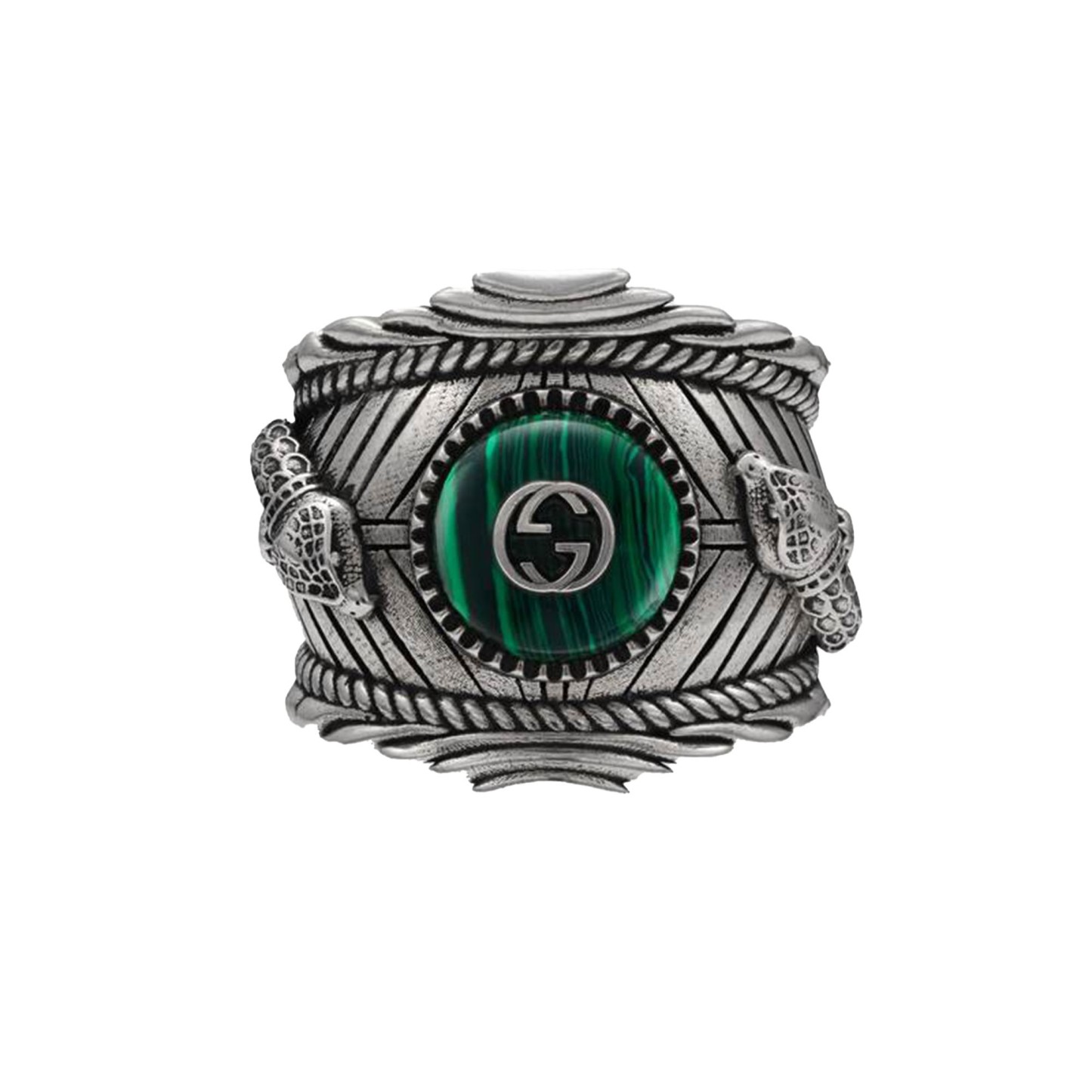 Medium Feline Head Sterling Silver Ring