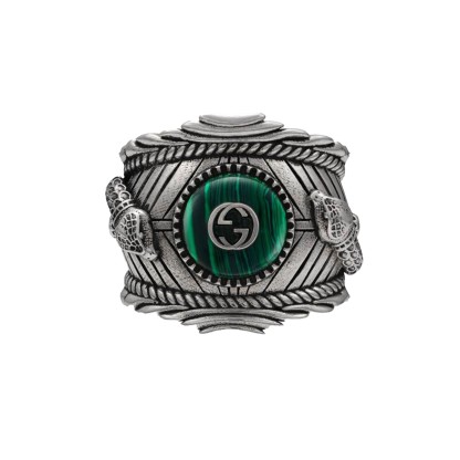 Medium Feline Head Sterling Silver Ring