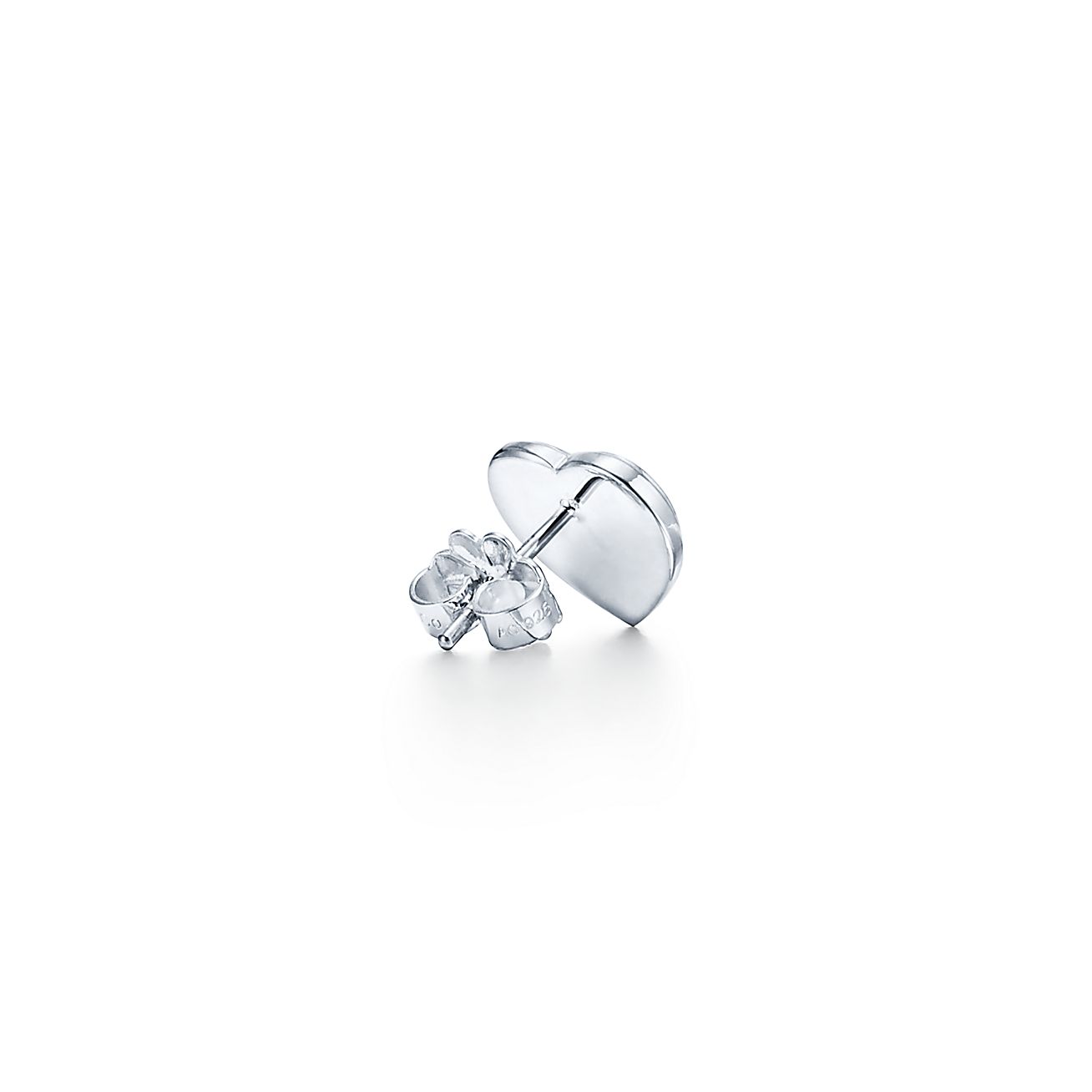 Return to 庐 Love  Blue庐 Heart Earrings in Silver, Mini