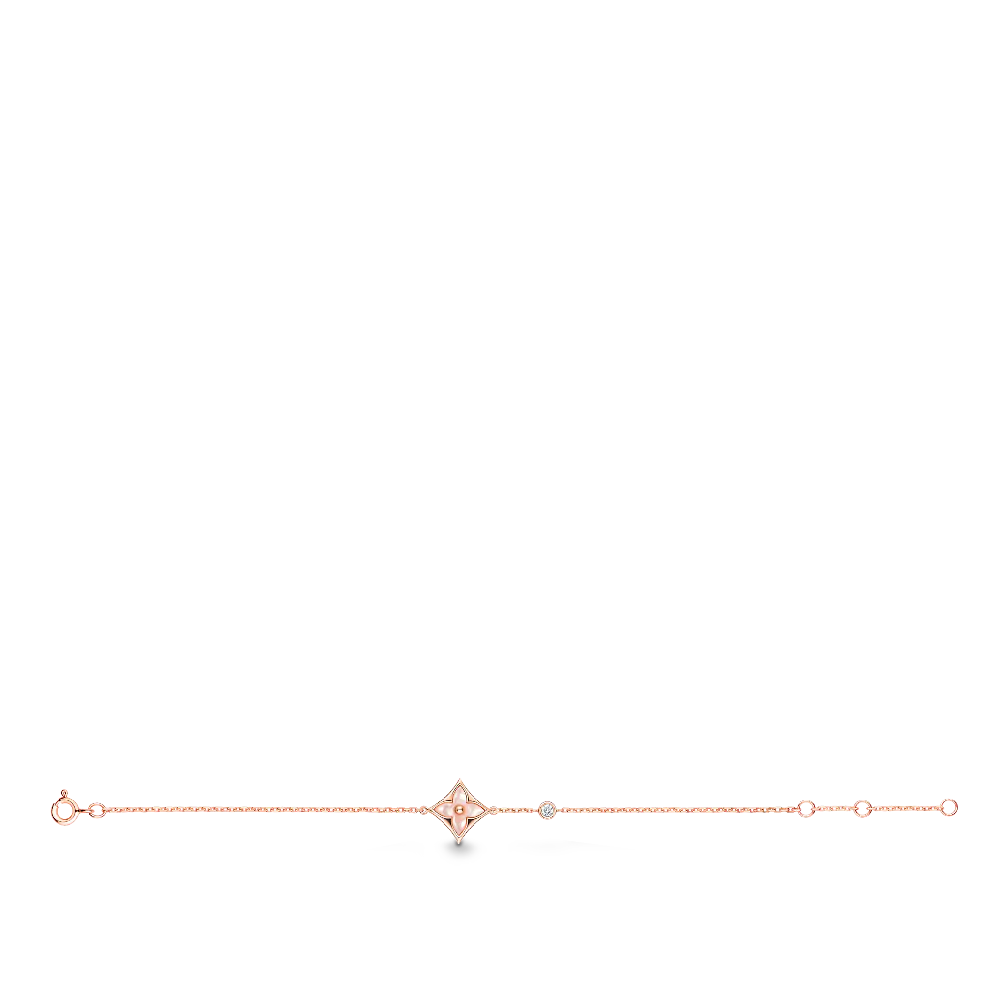 COLOR BLOSSOM BB STAR BRACELET, PINK GOLD, PINK MOTHER-OF-PEARL AND DIAMOND
