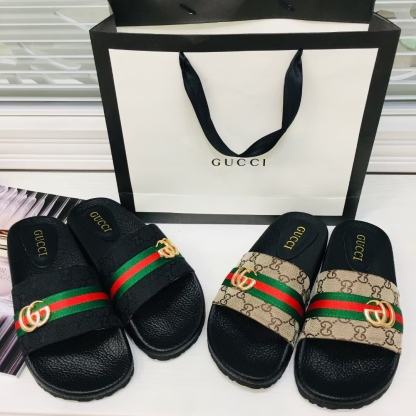 LEATHER SANDAL WITH DOUBLE G