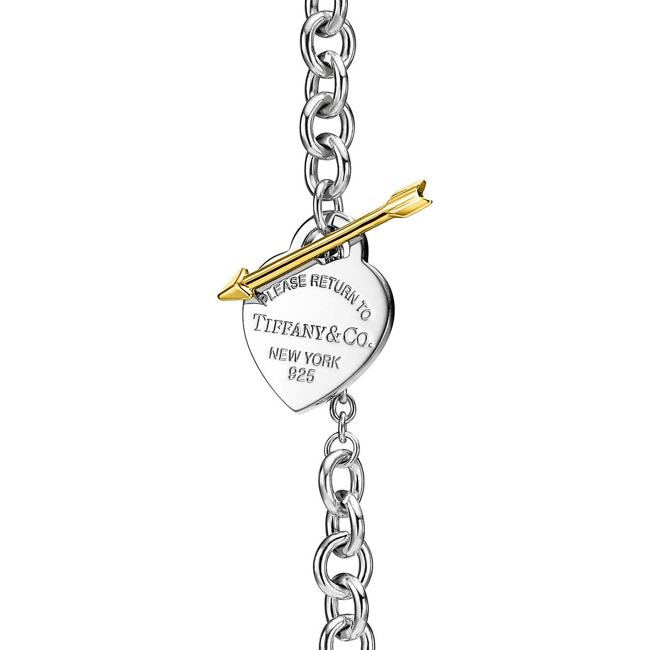 Return to 庐 Lovestruck heart tag necklace gold, medium