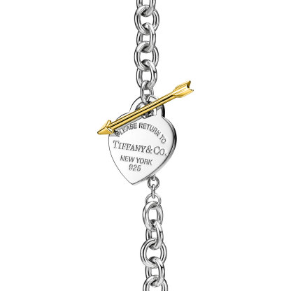 Return to 庐 Lovestruck heart tag necklace gold, medium