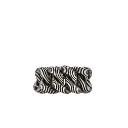 SILVER RING WITH INTERLOCKING G