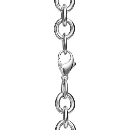 Return to 庐 Heart Tag Necklace in Silver with a Diamond, Medium