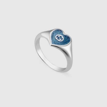 HEART RING WITH INTERLOCKING G