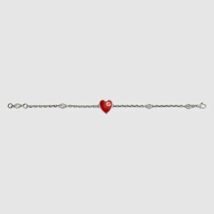 HEART BRACELET WITH INTERLOCKING G