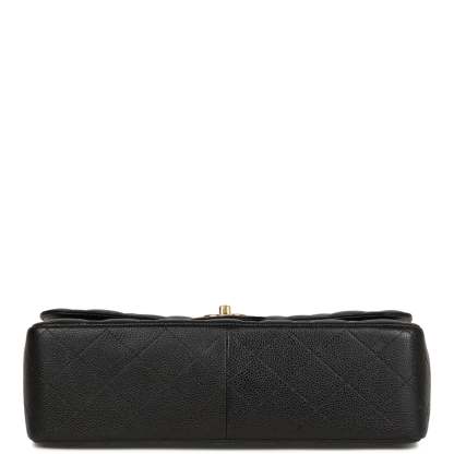Jumbo Classic Double Flap Bag Black Caviar Gold Hardware