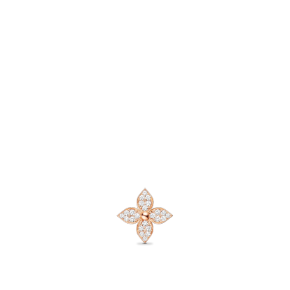 Star Blossom Stud, Pink Gold And Diamonds - Per Unit