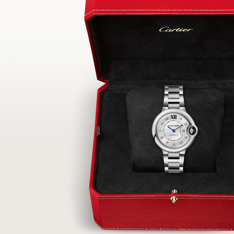 36MM Cartier Ballon Bleu Diamond Dial Steel WE902074