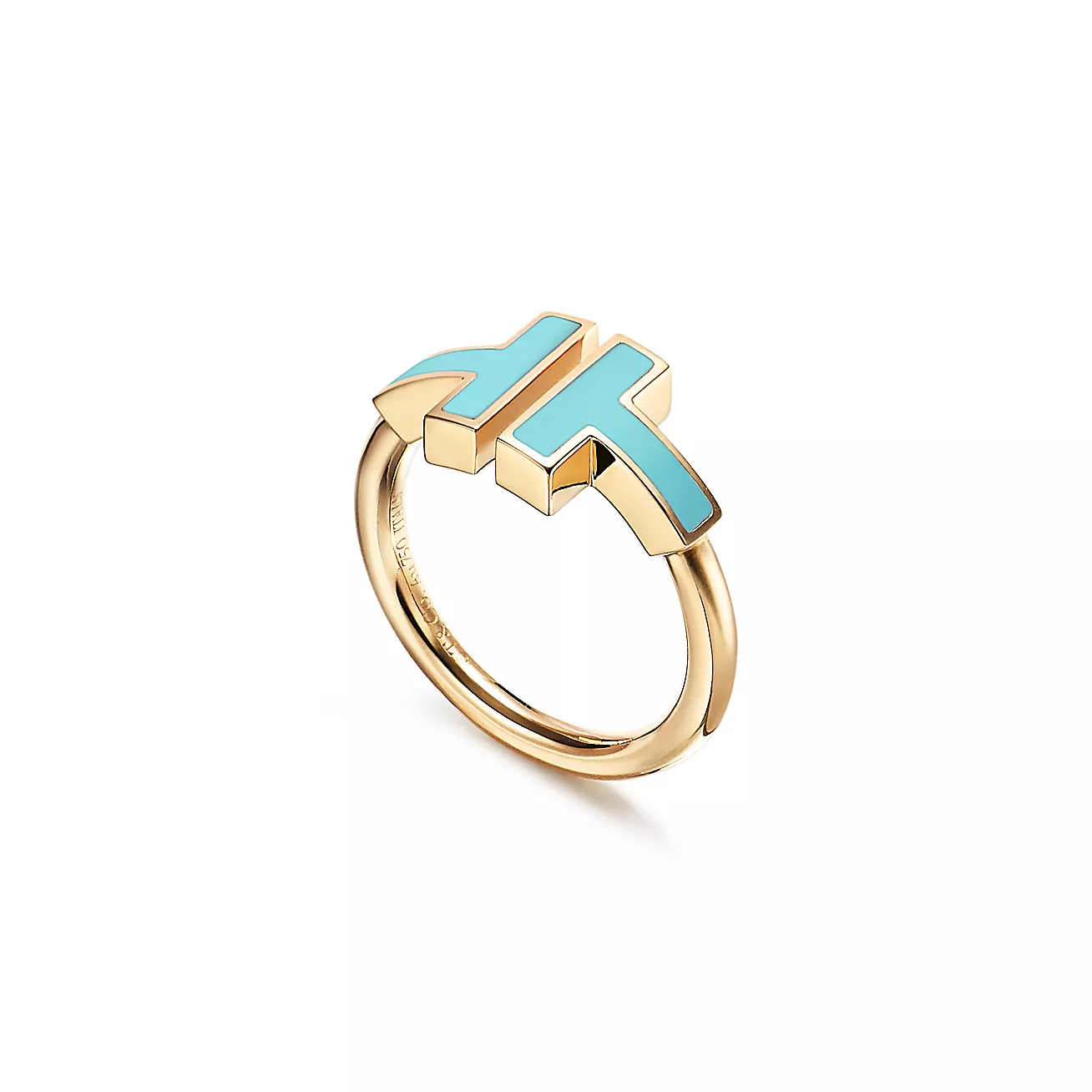 T Turquoise Wire Ring in 18k Gold