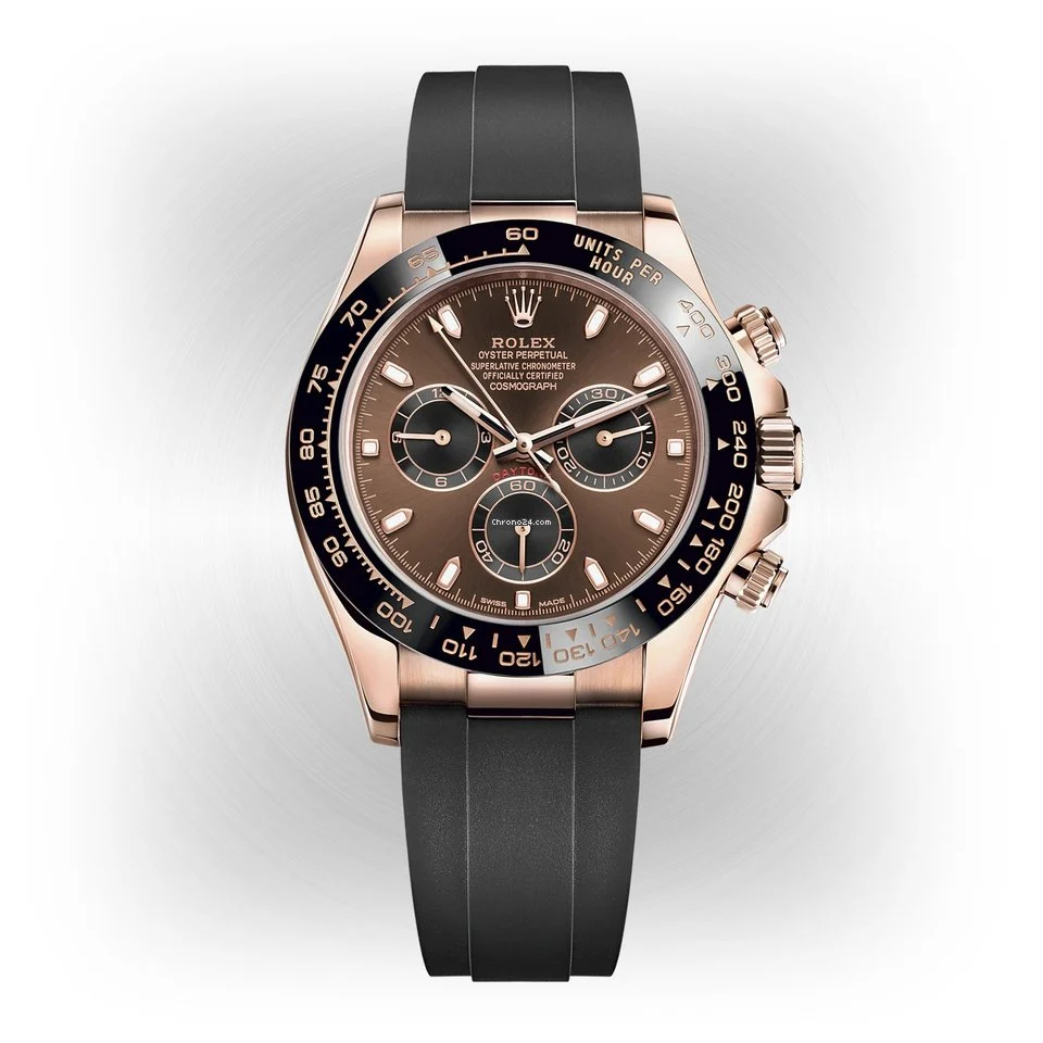 Cosmograph Daytona 116515LN Oysterflex Band Chocolate Dial Rose Gold