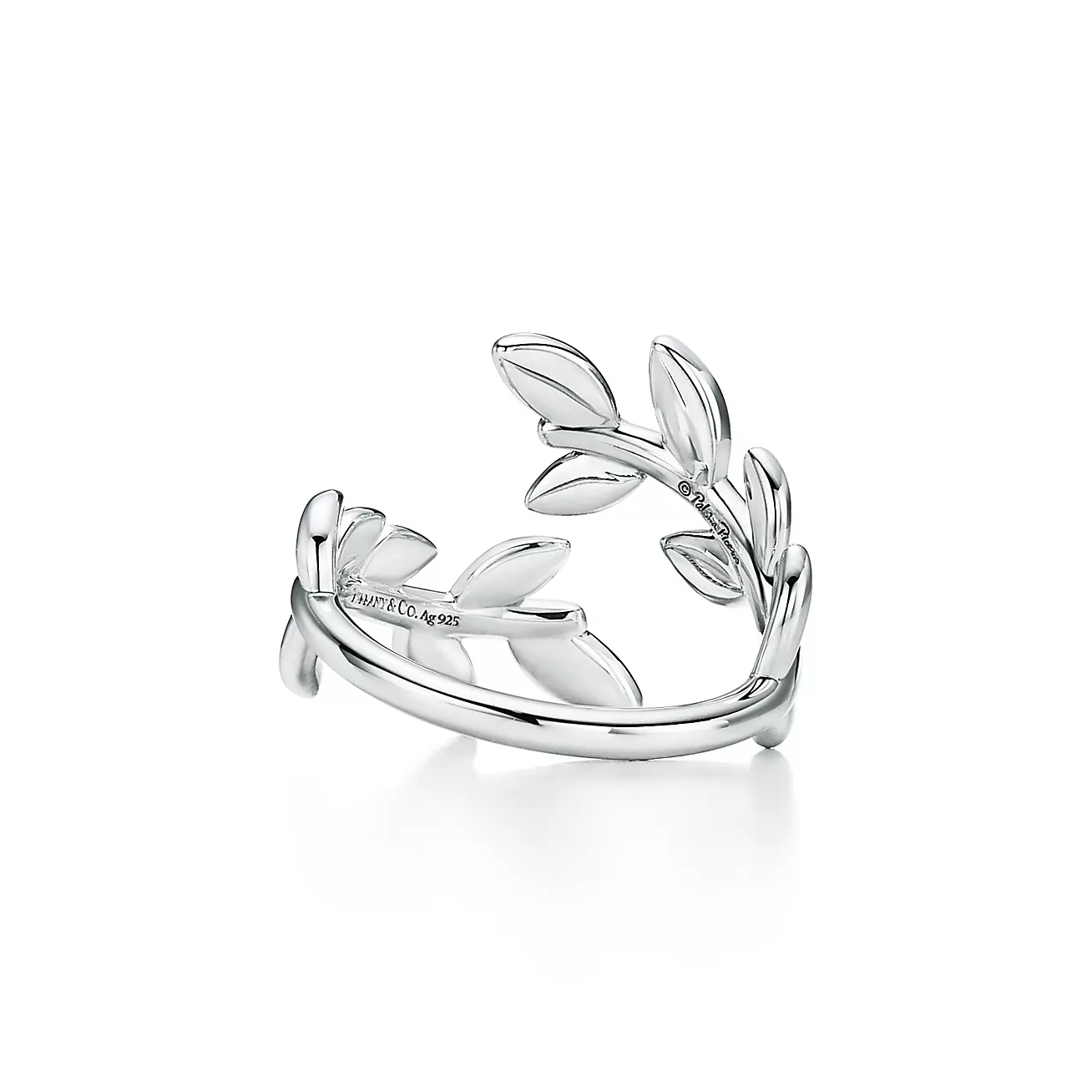 Paloma Picasso庐 Olive Leaf Bypass Ring in Silver