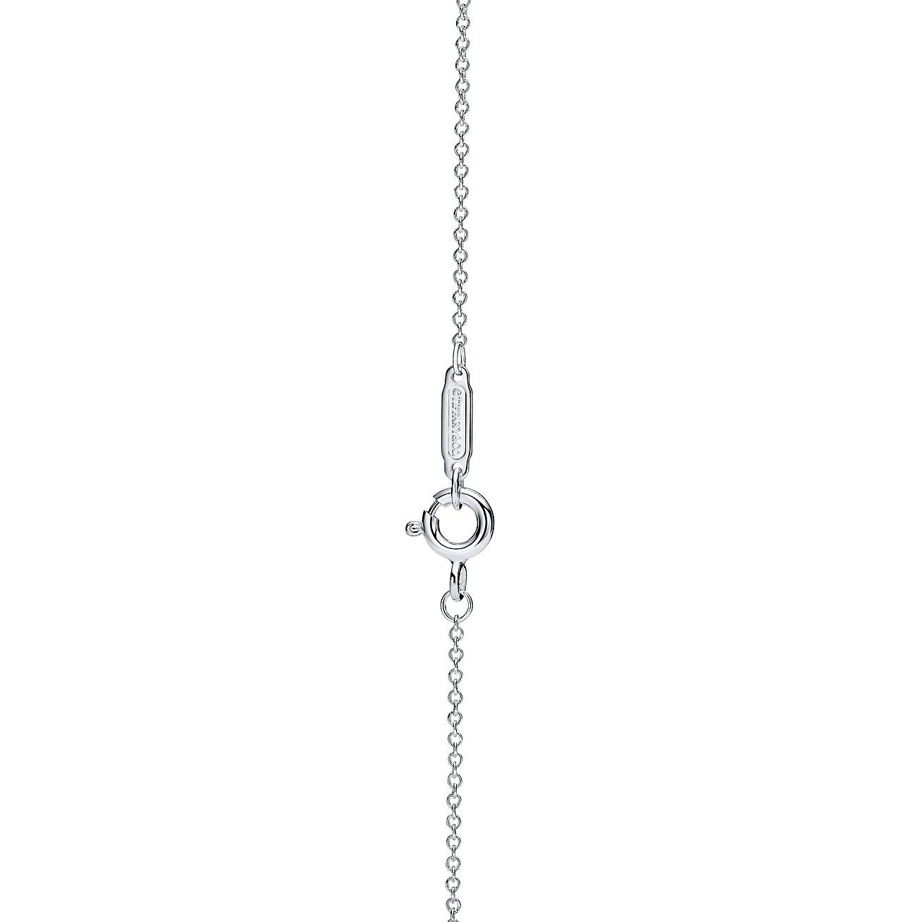 Return to 庐 Double Heart Tag Pendant in Silver, Mini