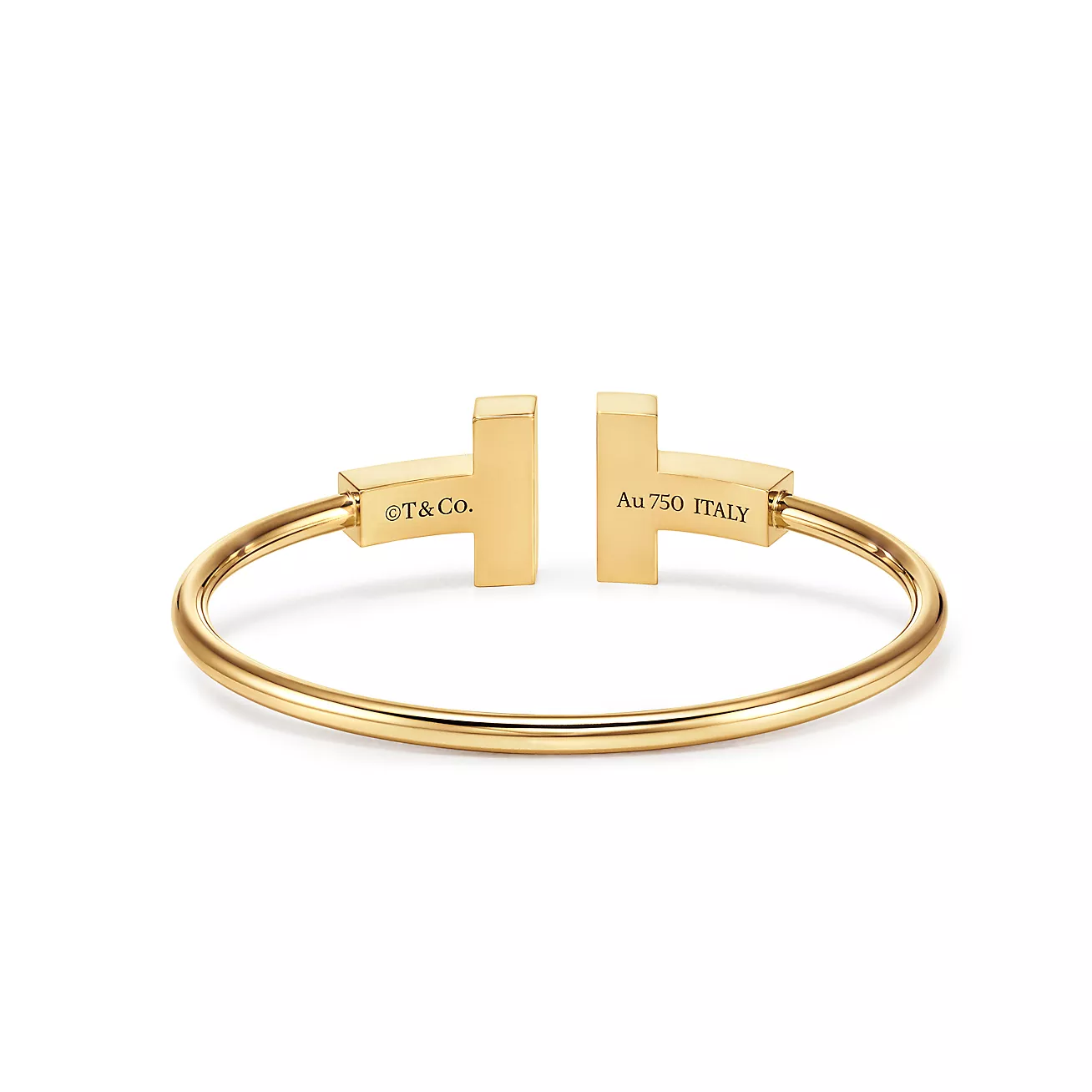 T Wide Turquoise Wire Bracelet in 18k Gold