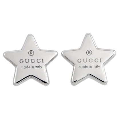 Trademark Rhodium-Plated Silver Star Stud Earrings