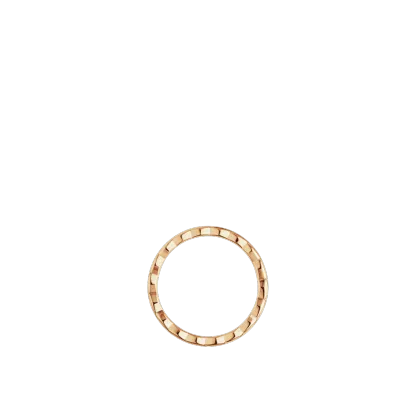 COCO CRUSH RING Quilted motif, mini version, 18K BEIGE GOLD